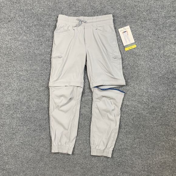 Eddie Bauer Pants Boys S Small Grey Convertible Jogger Cargo Pocket Taper Ankle - Picture 2 of 14